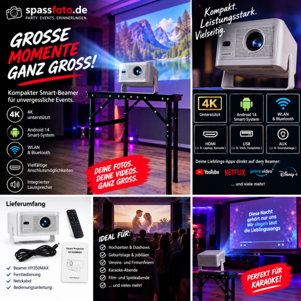 📽️ Smart Mini-Beamer – große Bilder für besondere Momente