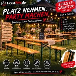 🍻 Bierzeltgarnitur – Platz für Deine Gäste