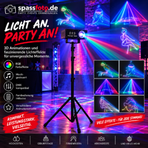 🪩 3D LED Partylicht – Licht aus, Party an!
